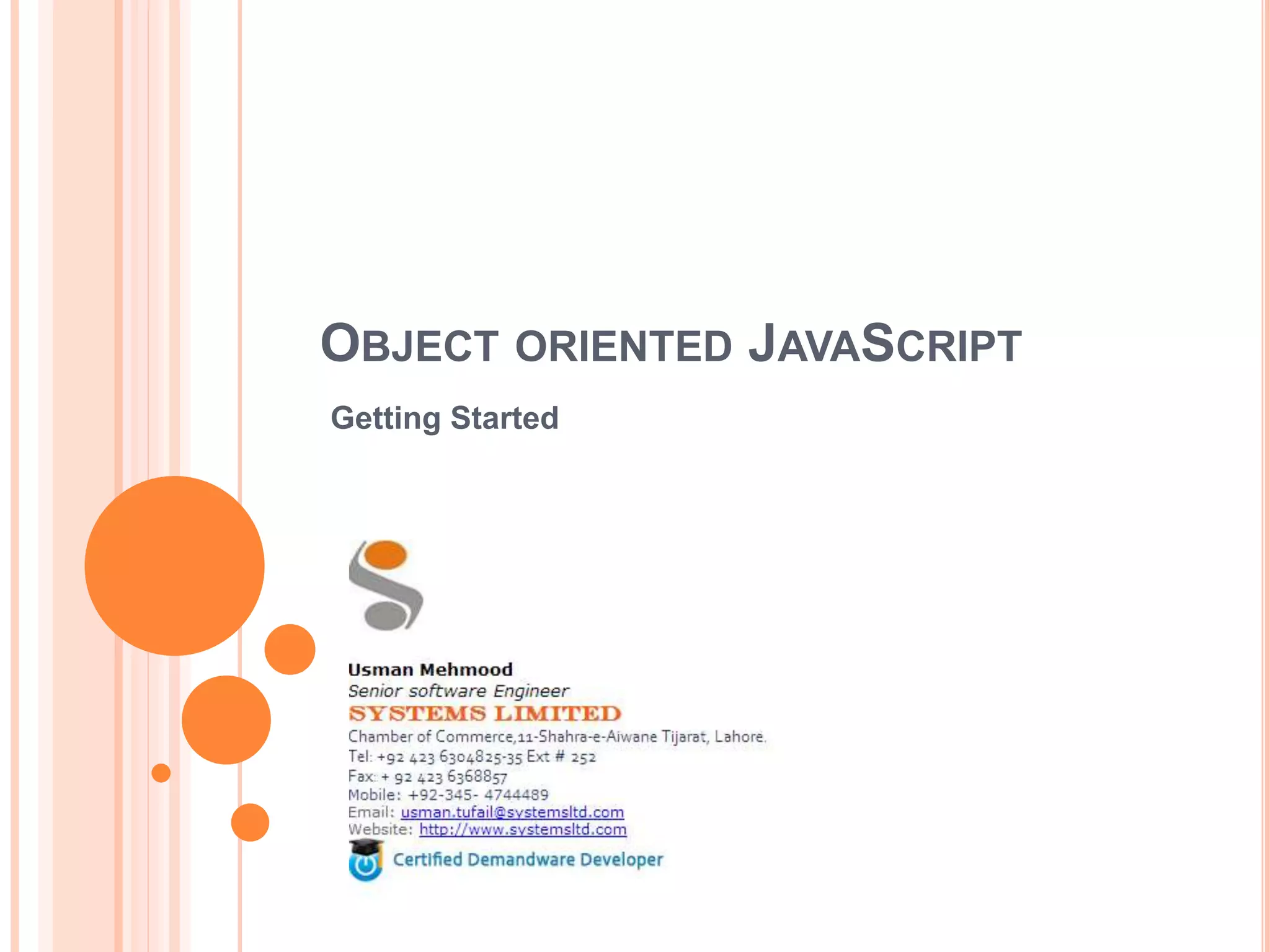 JavaScript OOPS Implimentation | PPT