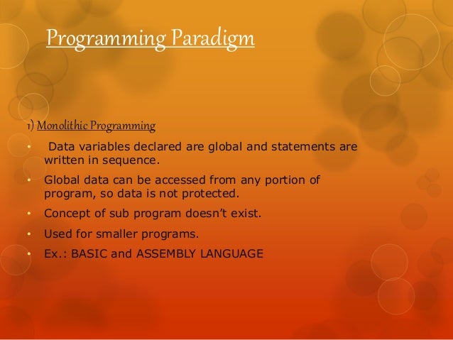 Object oriented programming