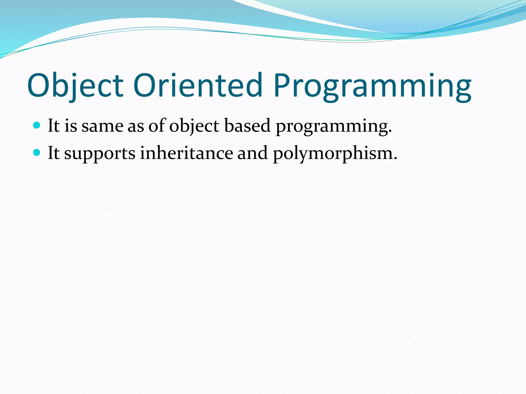 Object oriented programming | PPTX