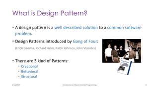 Introduction to Object oriented Design | PDF