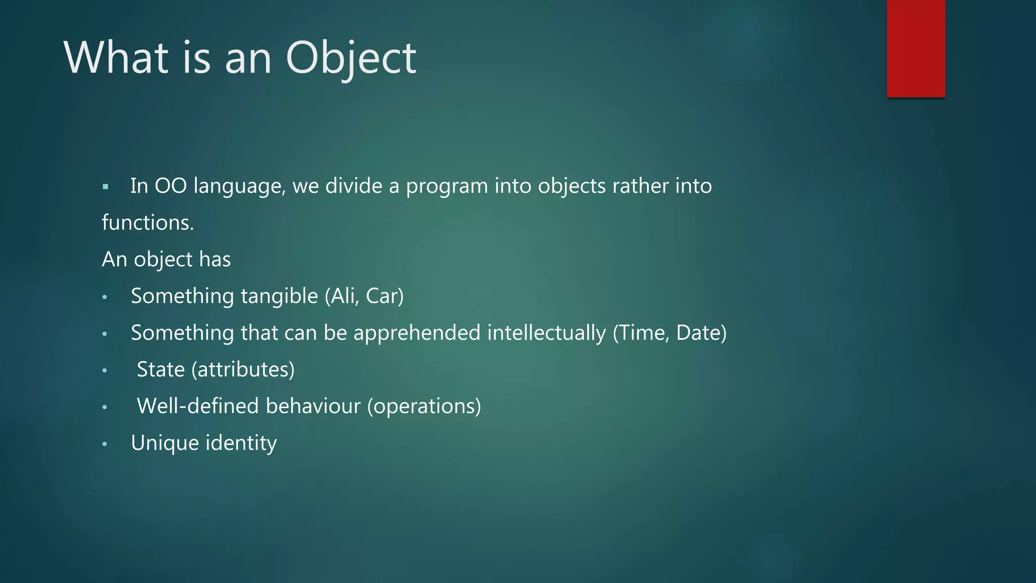 Object oriented programming | PPT