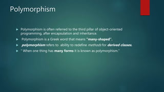 Object oriented programming | PPT