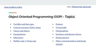 Object Oriented Programming | PPTX