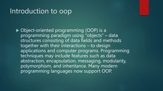 Object Oriented Programming fundamentals.pptx