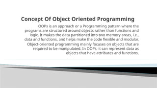 Object Oriented Programming.pptx its a opps concept in c++ which is ...