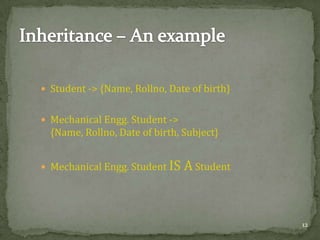 Object oriented programming mine normalized | PPTX