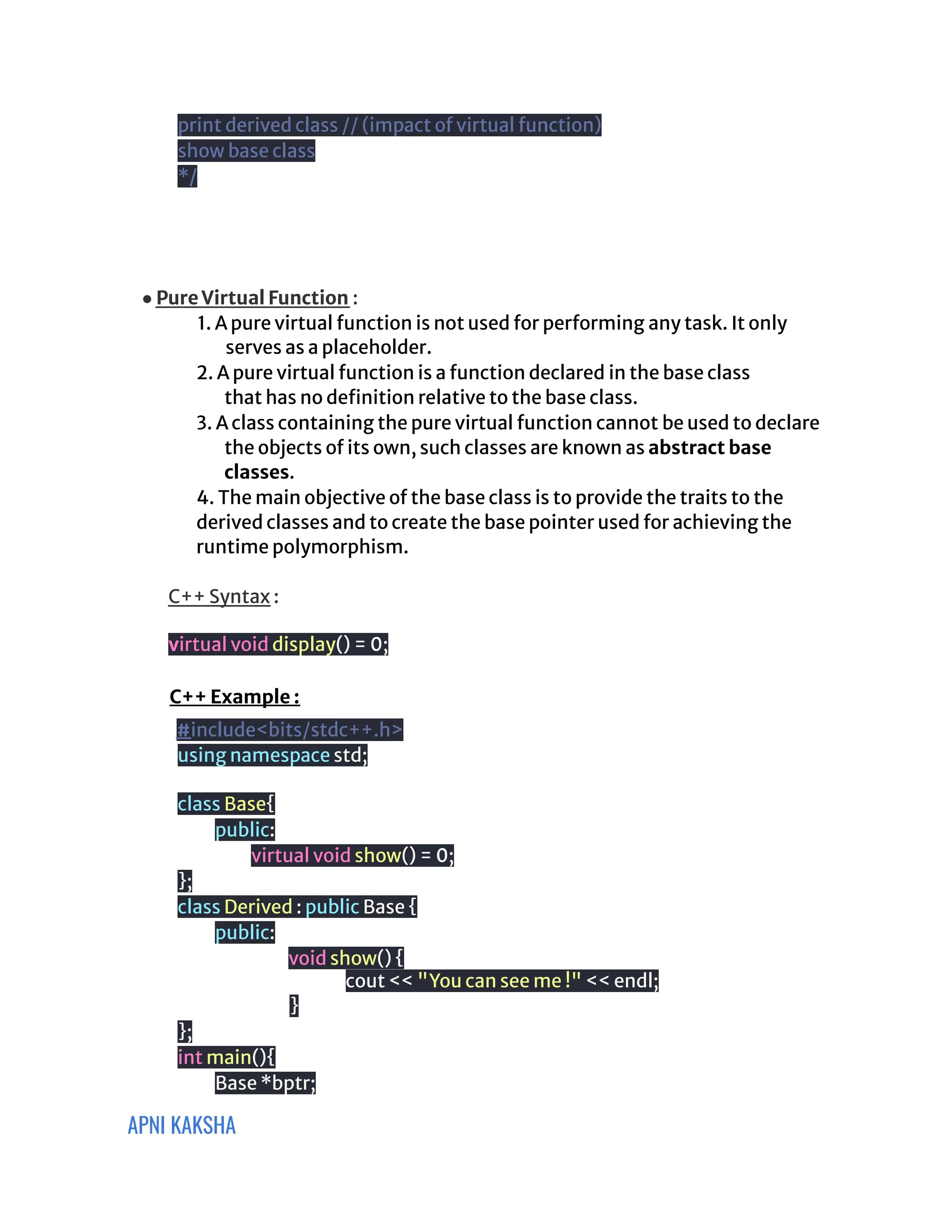 Object Oriented Programming notes provided | PDF