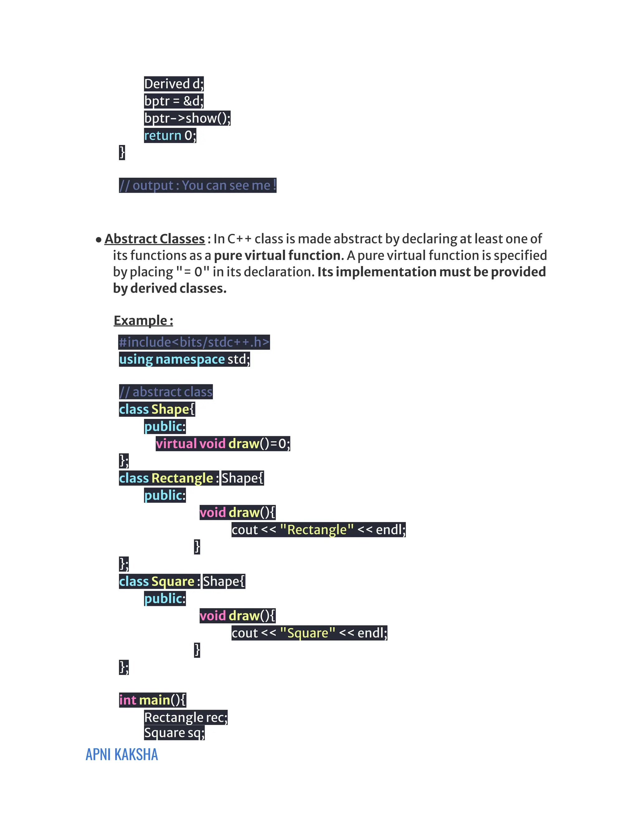 Object Oriented Programming notes provided | PDF