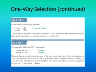 10
One-Way Selection (continued)
 