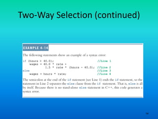 14
Two-Way Selection (continued)
 