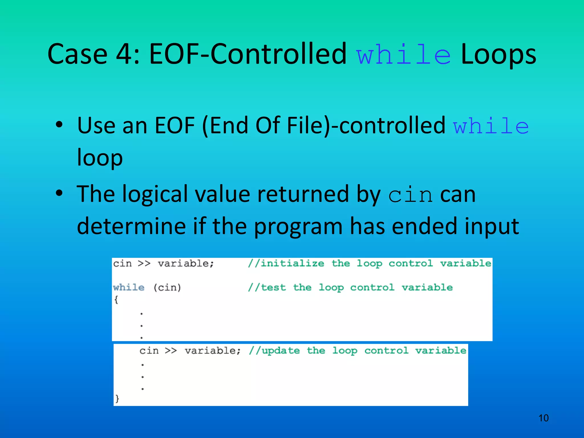 Object oriented programming17 control structures repetition statements ...