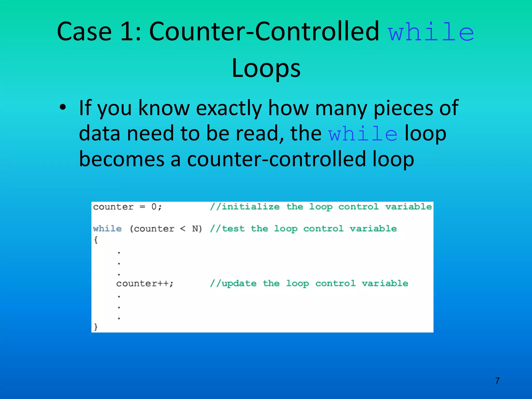 Object oriented programming17 control structures repetition statements ...
