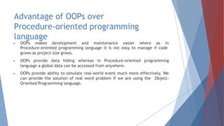 object oriented programming language fundamentals | PPT