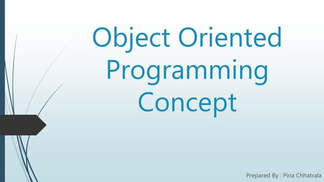 Object oriented programming concept | PPT