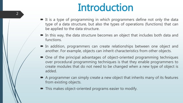 Object oriented programming concept | PPT