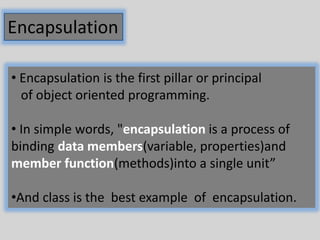 Object oriented programming concepts | PPT
