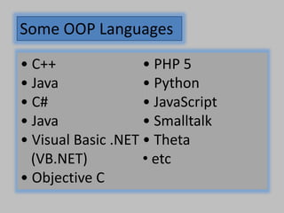 Object oriented programming concepts | PPT
