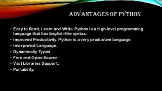 Object oriented programming language python