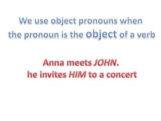Object pronouns