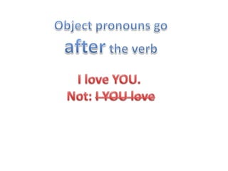 Object pronouns