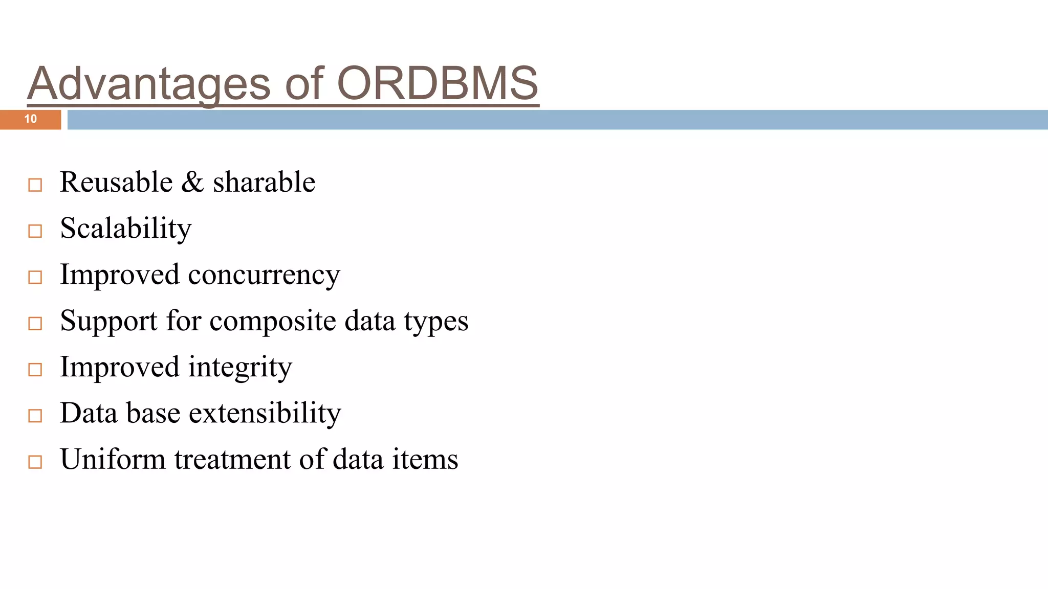 Object relational database management system | PPTX | Databases ...