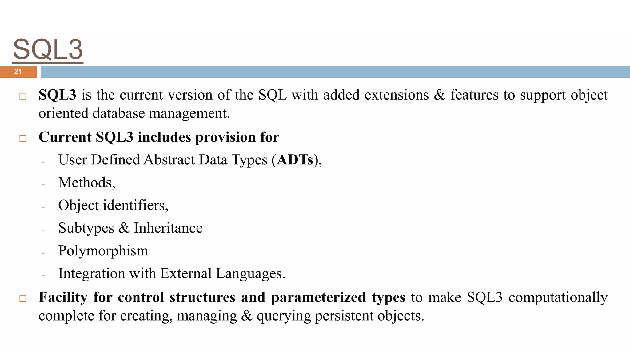 Object relational database management system | PPT