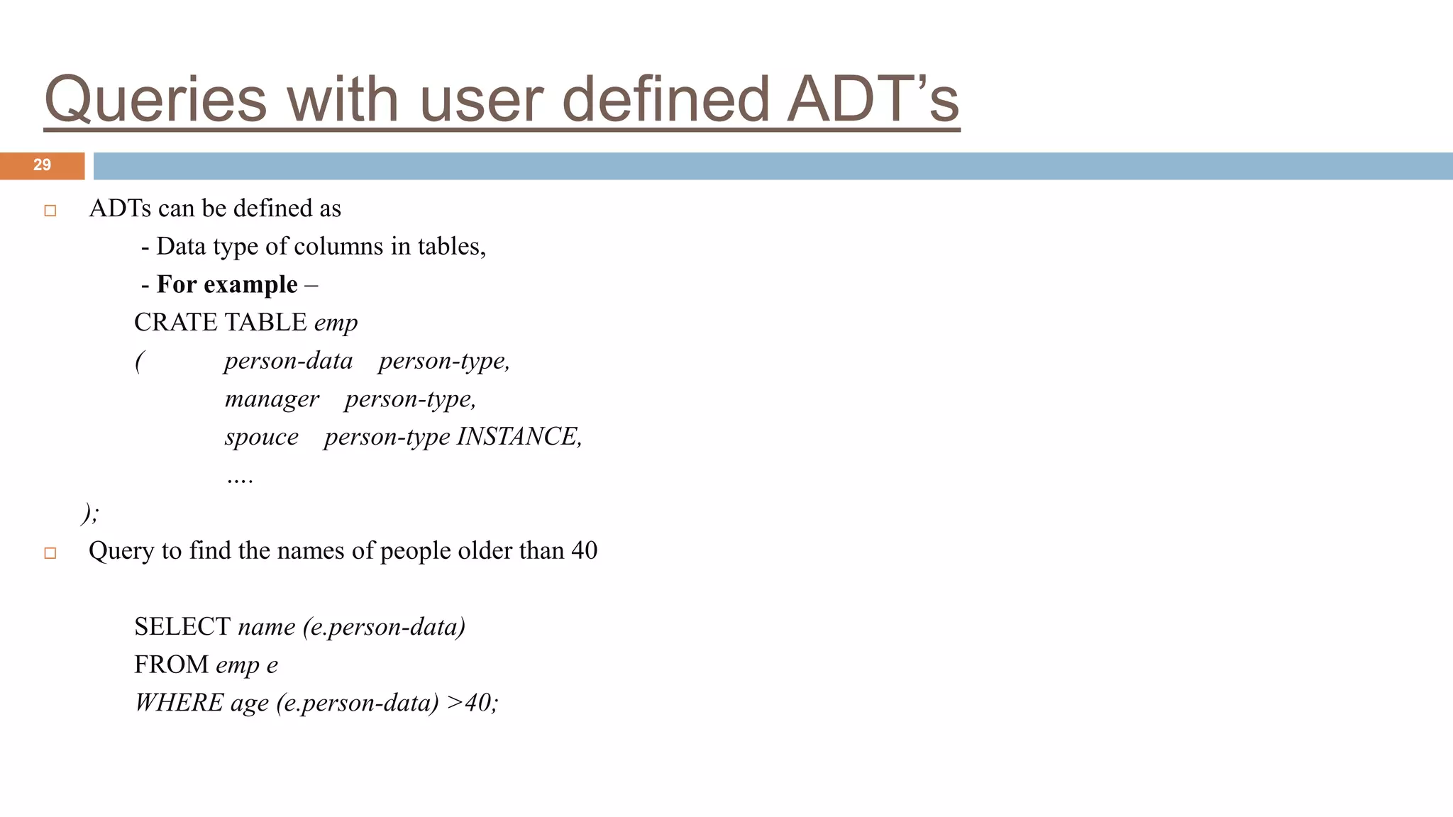 Object relational database management system | PPT