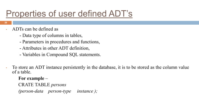 Object relational database management system | PPT