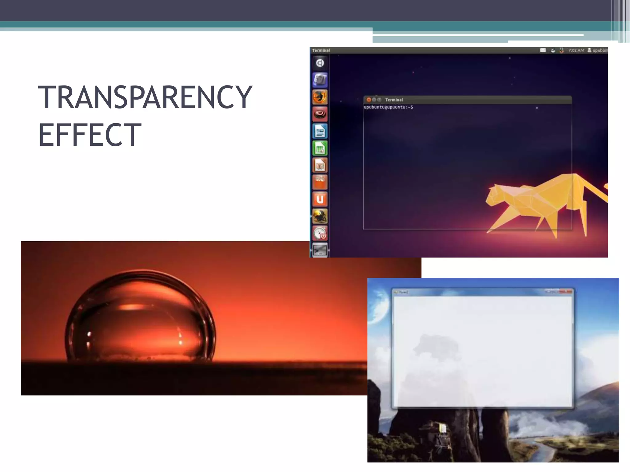 TRANSPARENCY
EFFECT
 