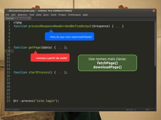 Mais do que uma responsabilidade?

começa a partir de onde?

Use nomes mais claras:
fetchPage()
downloadPage()

 