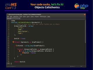 Your code sucks, let’s fix it!
Objects Calisthenics

0
1
2

3

 