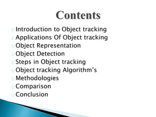 Object tracking | PPTX