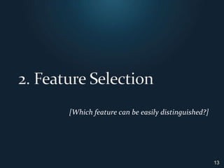 2. Feature Selection13[Which feature can be easily distinguished?]
