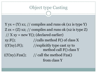 Object type casting | PPTX | Programming Languages | Computing