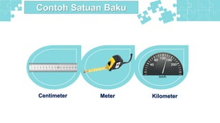 Contoh Satuan Baku
Centimeter Kilometer
Meter
 