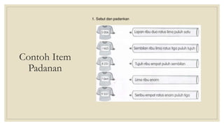 Contoh Item
Padanan
 