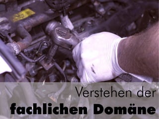 Verstehen der
fachlichen Domäne
 