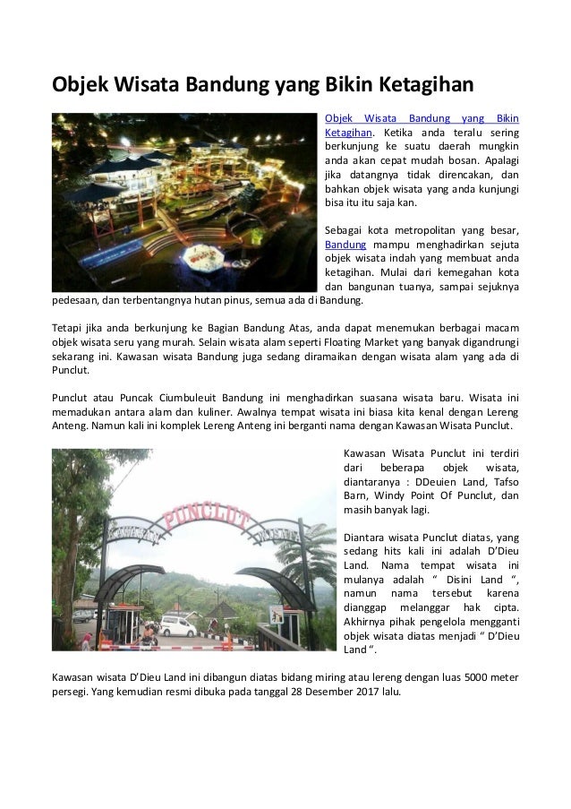 Objek Wisata Bandung Yang Bikin Ketagihan Objek Wisata Bandung Yang Bikin Ketagihan