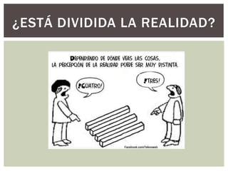 ¿ESTÁ DIVIDIDA LA REALIDAD?
 