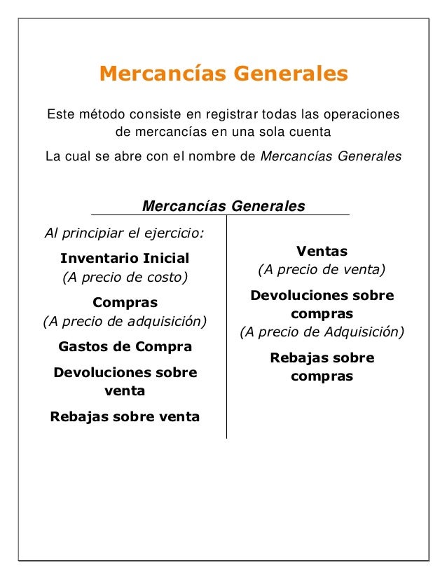 Mercancias Generales