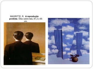 MAGRITTE, R. A reprodução
proibida. Óleo sobre tela, 81,3 x 65
cm.
 