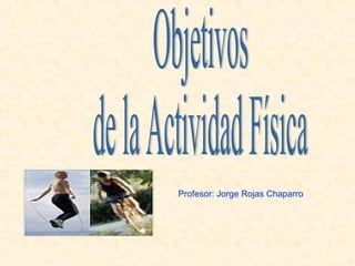 Profesor: Jorge Rojas Chaparro
 