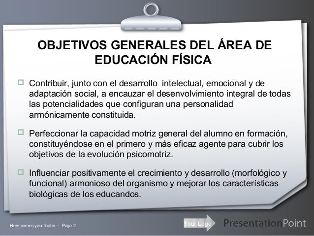 Objetivos de la educación física jmmv