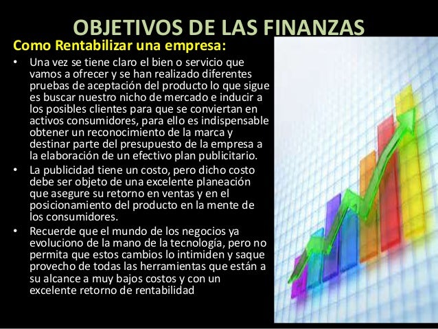 Objetivos de las finanzas