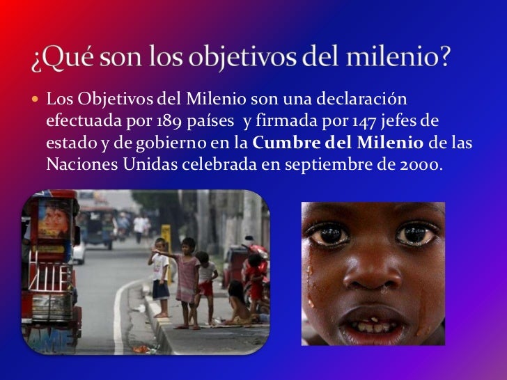 Objetivos del milenio