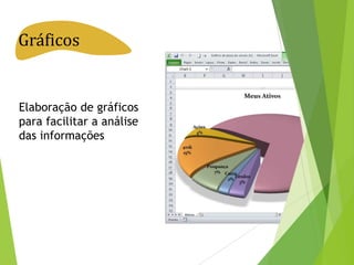 Gráficos

Elaboração de gráficos
para facilitar a análise
das informações

 