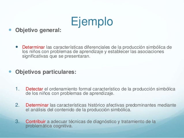 Objetivos de una investigación