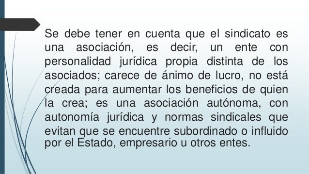 Qué es y cuáles son los objetivos del sindicato