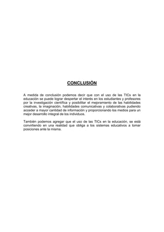 Objetivos tic en la edcacion