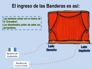 Bandera de 
Guatemala 
Bandera de 
Escuela o Colegio 
 